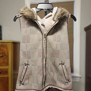 Self Esteem Cream Faux Fur Vest